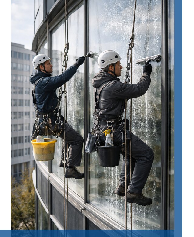 Мойка панорамных окон в Узловой от 356 р. заказать у ВЫСОТНИК-Злв