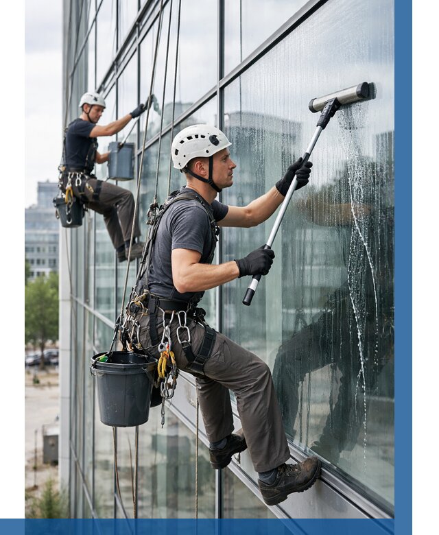 Мойка витражей альпинистами в Узловой от 713 р. под ключ|ВЫСОТНИК-Злв