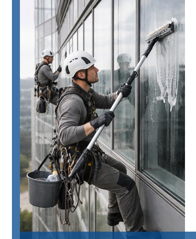 Высотная мойка сплошного остекления с выездом в Узловой