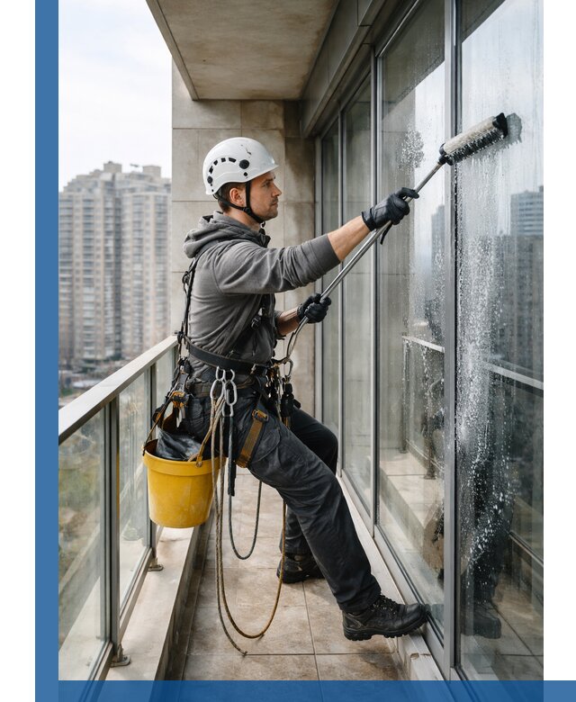 Профессиональная мойка балконного остекления в Узловой