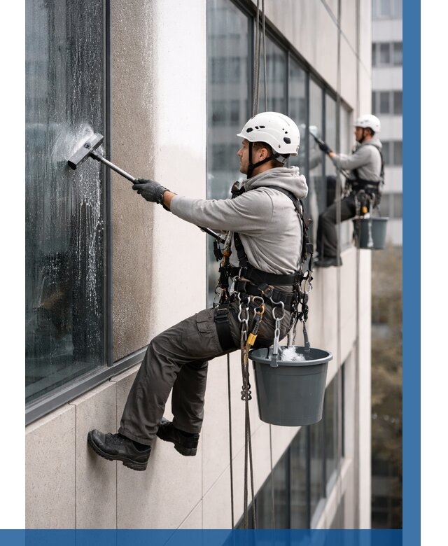 Мойка фасадов зданий в Узловой под ключ от 356 р. | ВЫСОТНИК-Злв