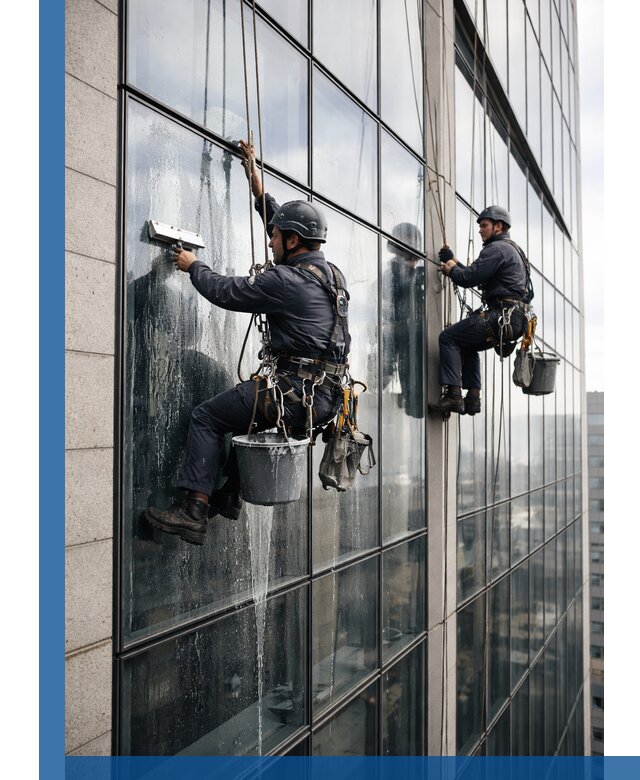 Профессиональная мойка стеклянных фасадов зданий в Узловой
