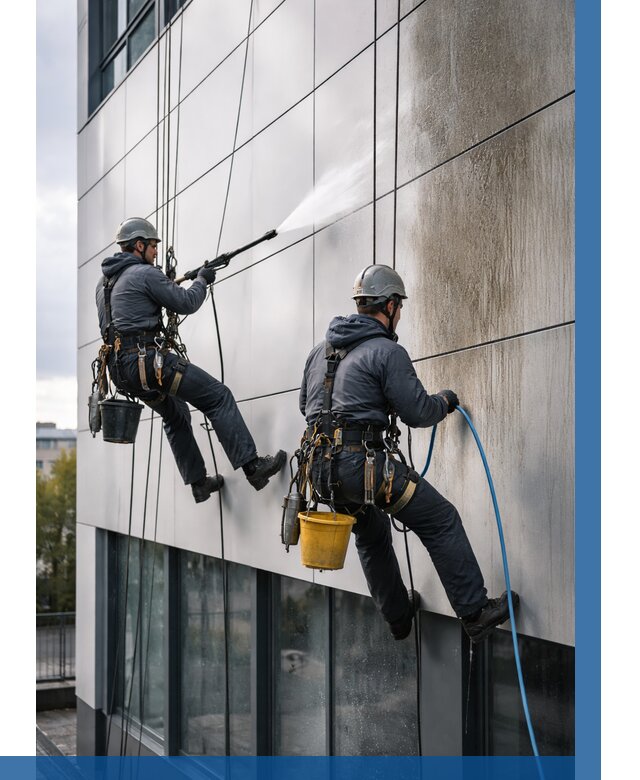 Мойка фасада из композита в Узловой по цене от 306 р. | ВЫСОТНИК-Злв