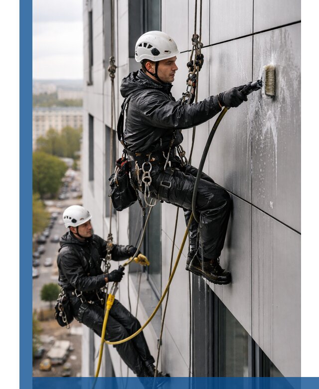 Профессиональная мойка фасада из композита в Узловой