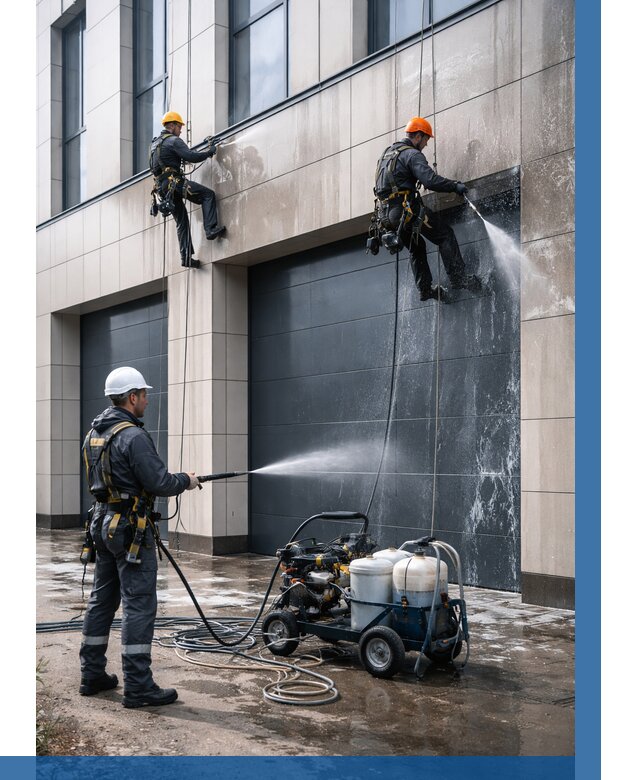 Послестроительная мойка фасада в Узловой от 306 р. | ВЫСОТНИК-Злв