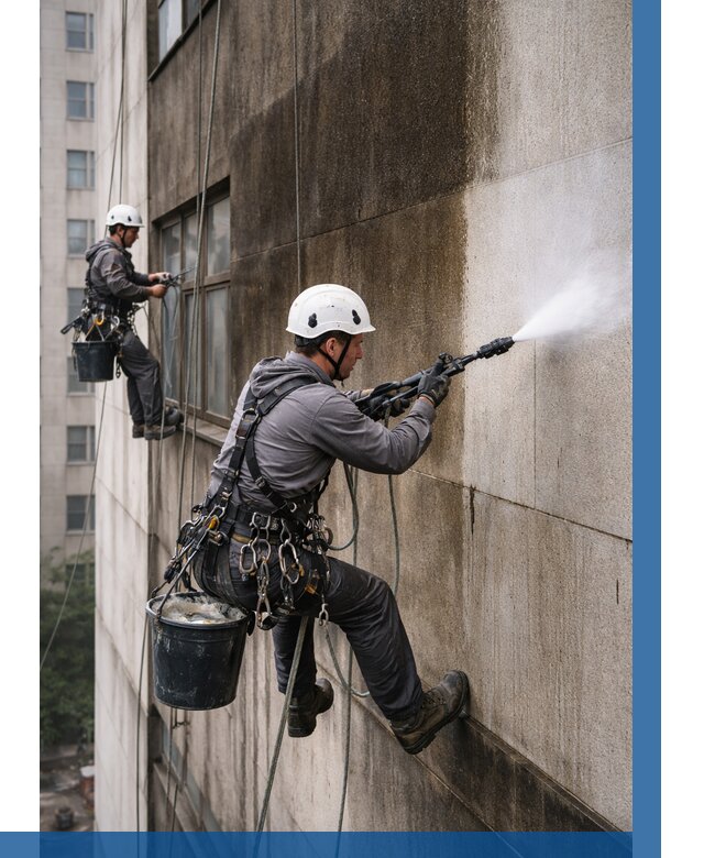 Очистка фасада от копоти в Узловой от 255 р. | ВЫСОТНИК-Злв