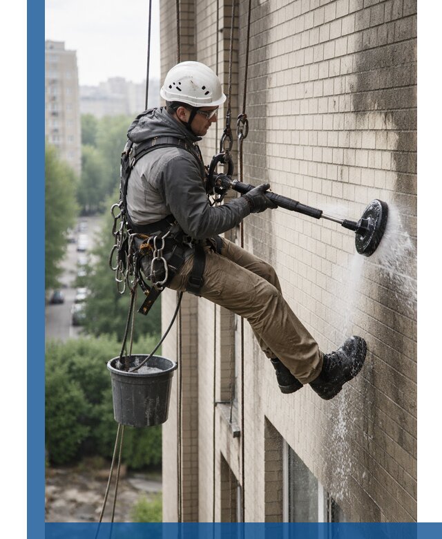 Очистка фасада от копоти в Узловой профессионально и безопасно