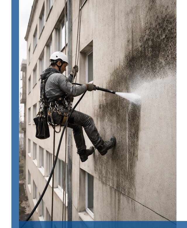 Профессиональная очистка фасадов от плесени в Узловой