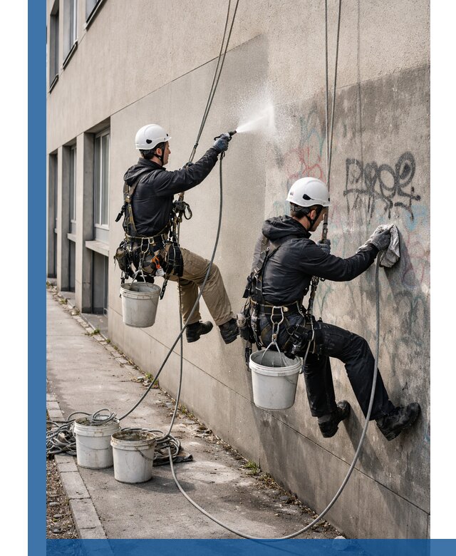 Антиграффити покрытие фасада с защитой от надписей в Узловой