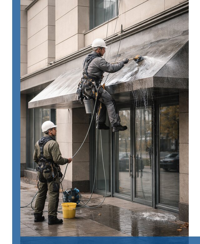 Профессиональная мойка козырьков и навесов в Узловой