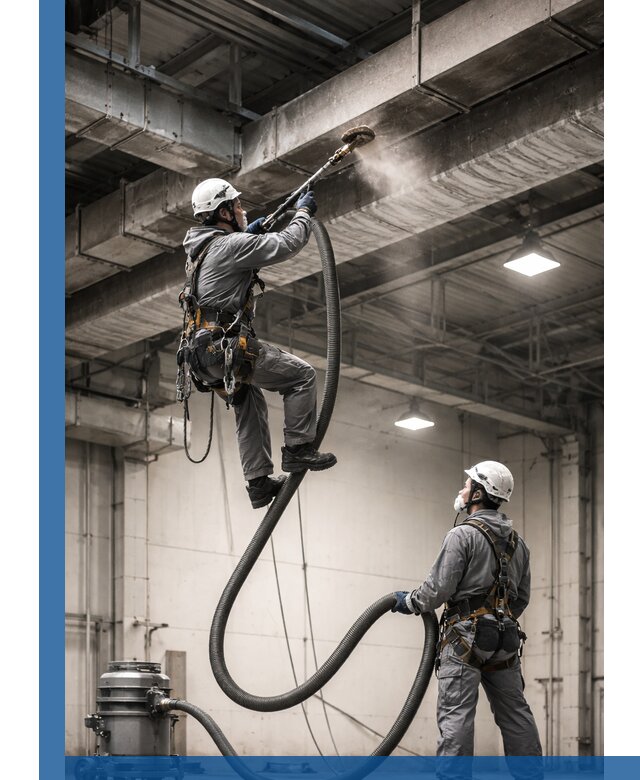 Обеспыливание потолочных конструкций в Узловой промышленным альпинизмом