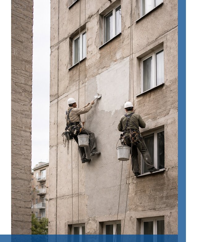 Косметический ремонт фасада в Узловой от 1120 р. | ВЫСОТНИК-Злв