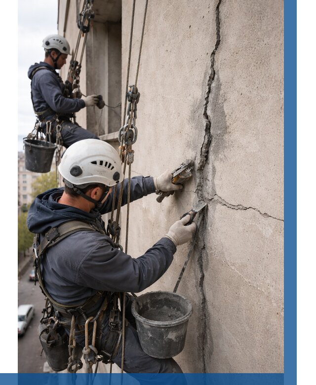 Заделка трещин на фасаде в Узловой от 917 р. | ВЫСОТНИК-Злв