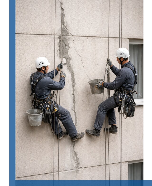 Заделка трещин на фасаде в Узловой с гарантийным ремонтом