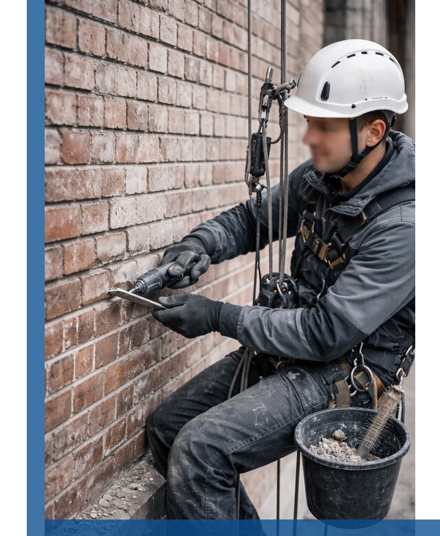 Расшивка кирпичных швов фасадов и стен, ремонт в Узловой