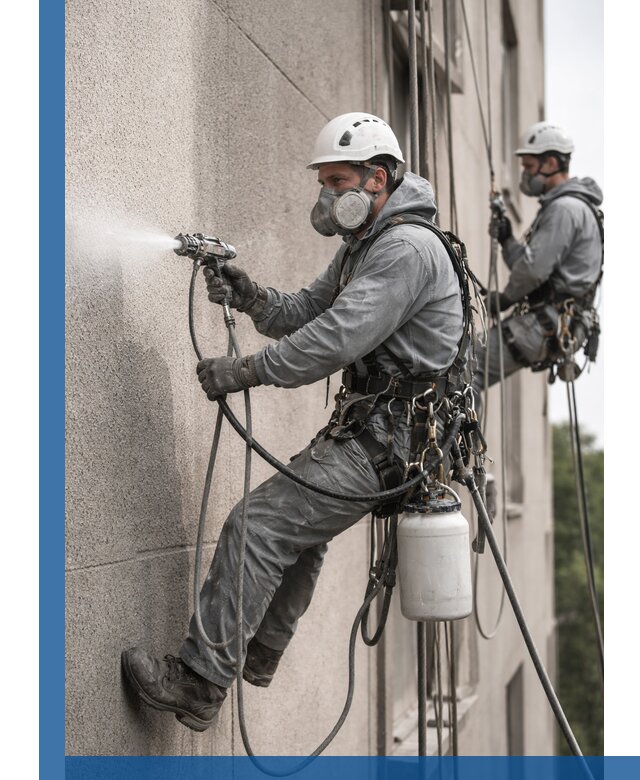 Безвоздушная покраска фасадов зданий в Узловой профессионально