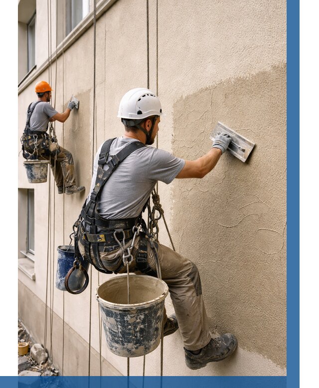 Декоративная штукатурка фасада в Узловой от 1222 р. | ВЫСОТНИК-Злв