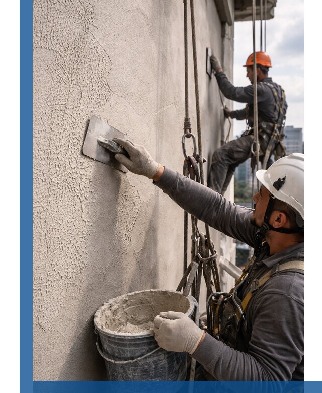 Декоративная штукатурка фасада с утеплением и защитой в Узловой