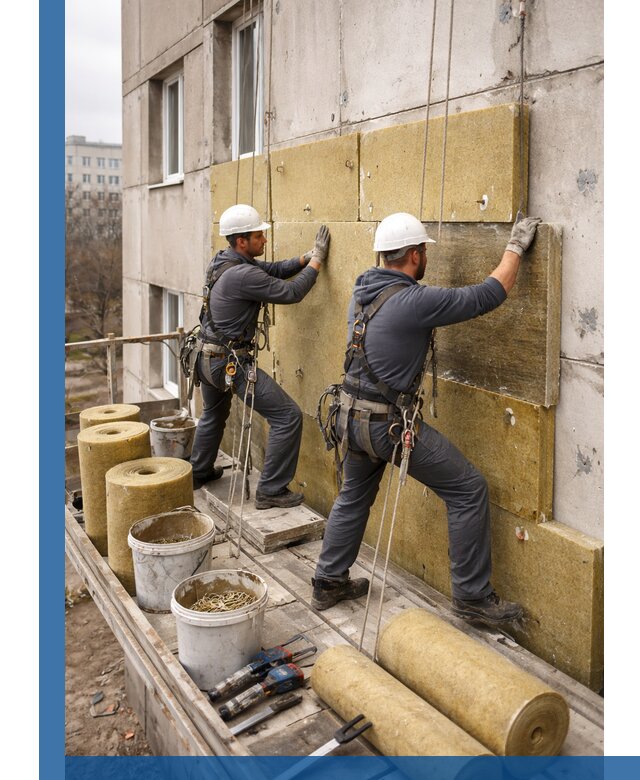 Утепление фасада минватой в Узловой под ключ с гарантией