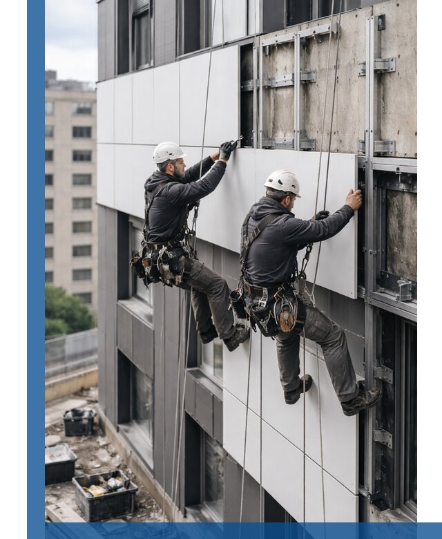 Монтаж композитных панелей фасада в Узловой под ключ