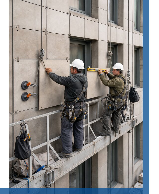 Монтаж керамогранита на фасад в Узловой от 2546 р. | ВЫСОТНИК-Злв