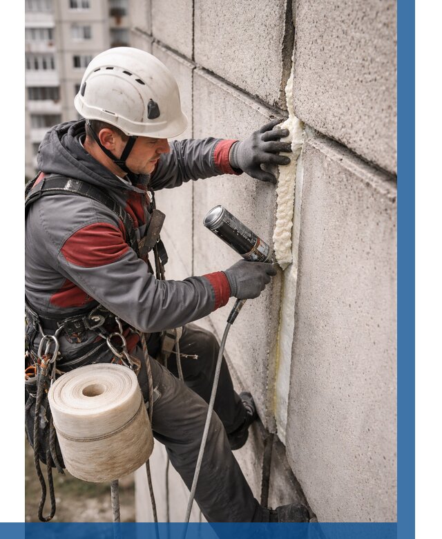 Утепление межпанельных швов в Узловой от 713 р. | ВЫСОТНИК-Злв