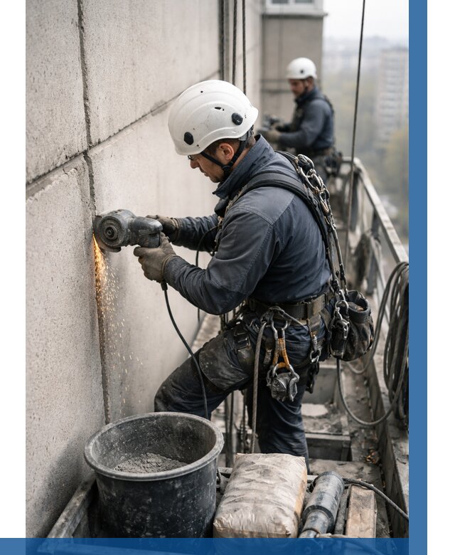 Штробление межпанельных швов в Узловой от 1222 р. | ВЫСОТНИК-Злв