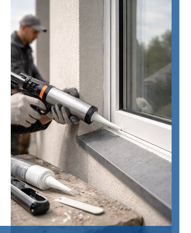 Герметизация монтажных швов окон в Узловой от 662 р. | ВЫСОТНИК-Злв