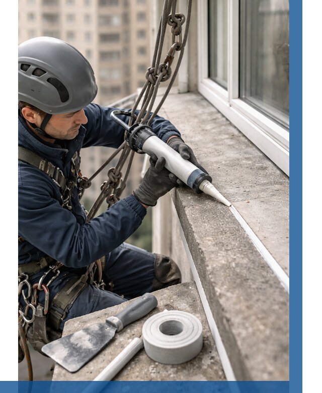 Герметизация балконного козырька в Узловой от 4583 р. | ВЫСОТНИК-Злв