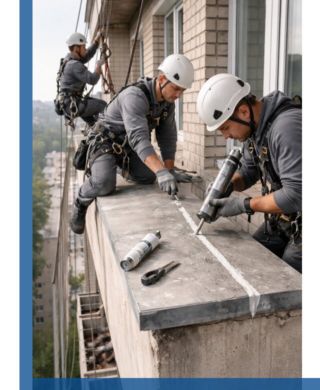 Герметизация балконного козырька в Узловой профессионально