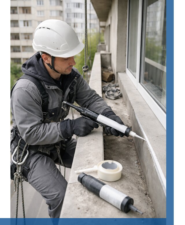 Герметизация швов лоджии в Узловой от 4583 р. | ВЫСОТНИК-Злв