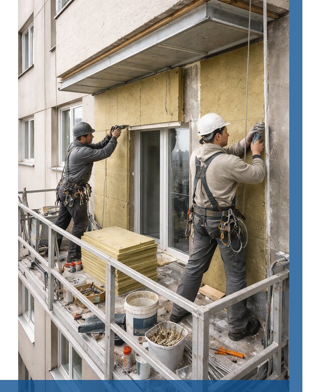 Утепление балкона снаружи в Узловой от 1630 р. под ключ ВЫСОТНИК-Злв