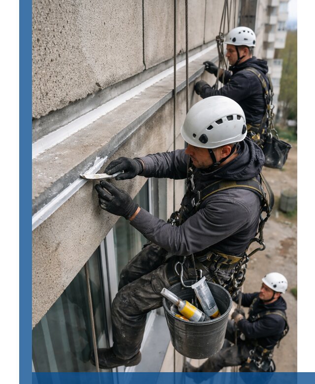 Герметизация примыкания балкона в Узловой под ключ с гарантией