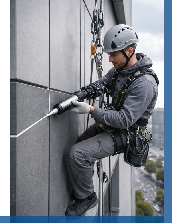 Герметизация стыков фасадных панелей в Узловой от 6620 р.| ВЫСОТНИК-Злв