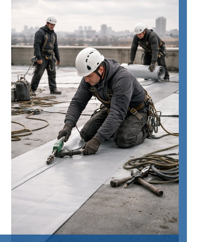 Ремонт мембранной кровли в Узловой от 1833 р./м2 | ВЫСОТНИК-Злв