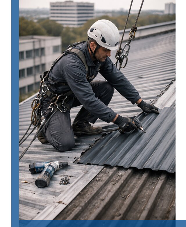 Ремонт профнастила на кровле в Узловой, работы под ключ