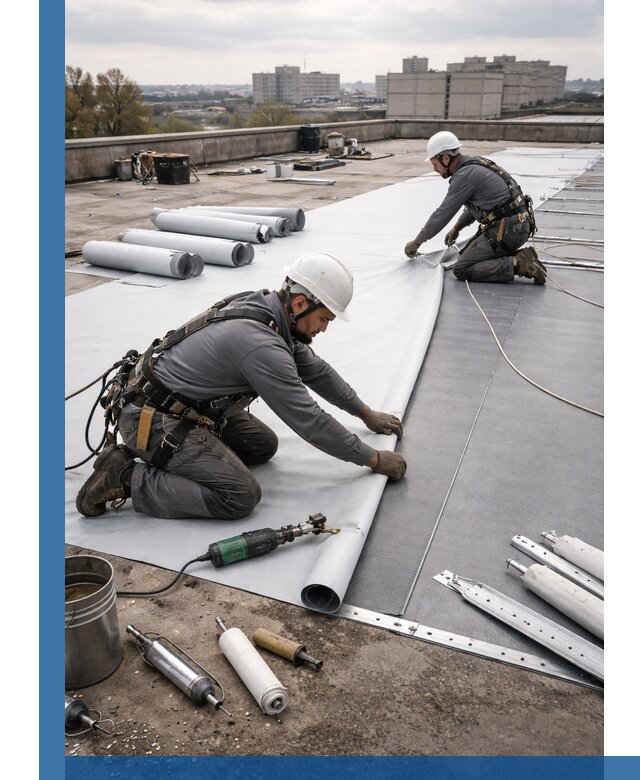 Монтаж мембранной кровли в Узловой для промышленных зданий