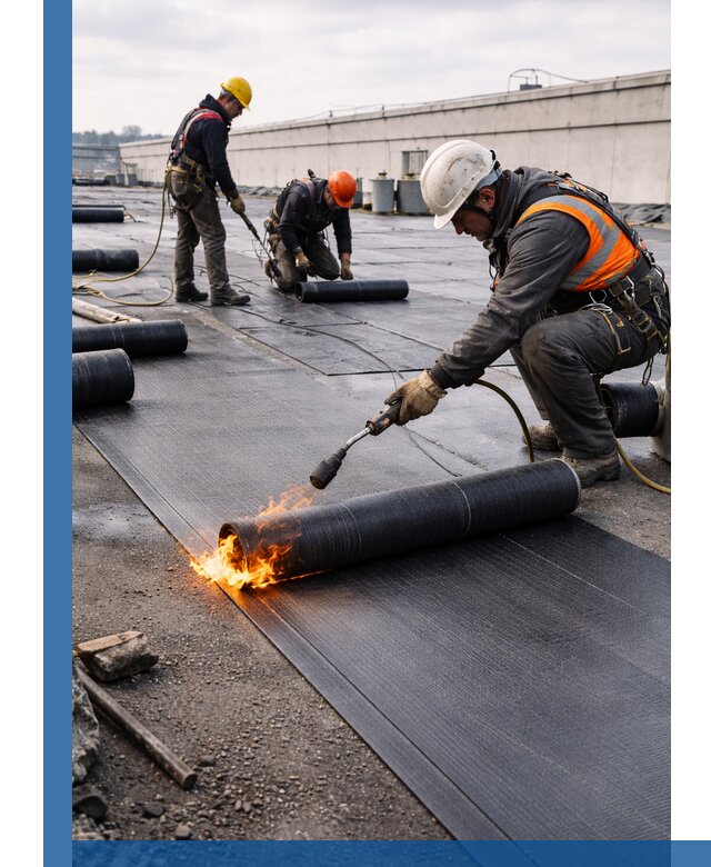 Монтаж наплавляемой кровли в Узловой профессионально