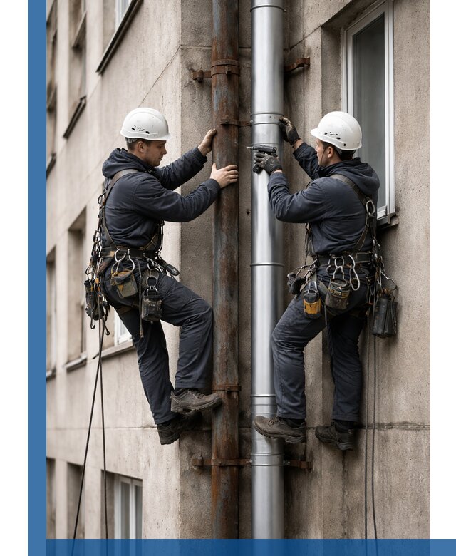 Замена водосточных труб в Узловой: монтаж и демонтаж под ключ