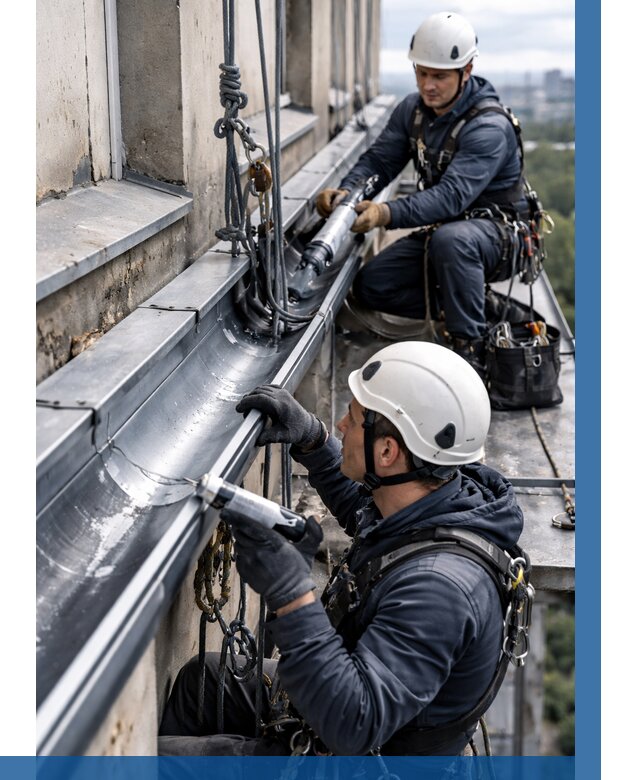 Ремонт водосточных желобов в Узловой от 6620 р. | ВЫСОТНИК-Злв