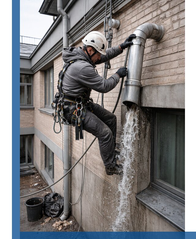 Профессиональная прочистка водосточных труб в Узловой с гарантией