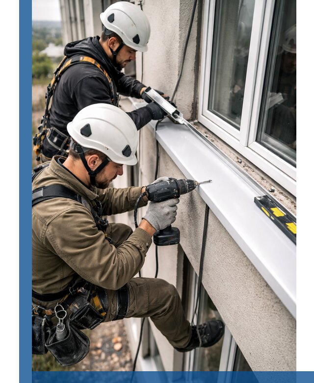 Профессиональный монтаж оконных отливов и отведения воды в Узловой