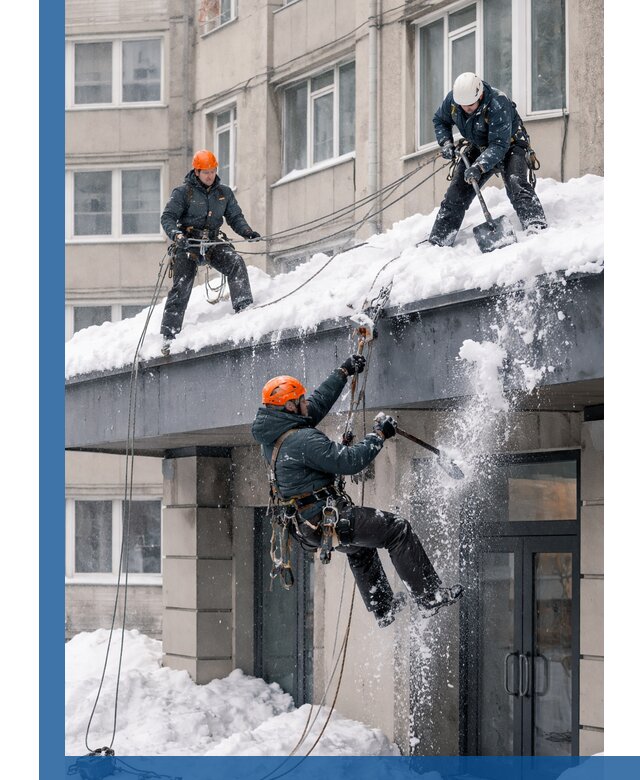 Безопасная очистка навесов от снега в Узловой круглогодично