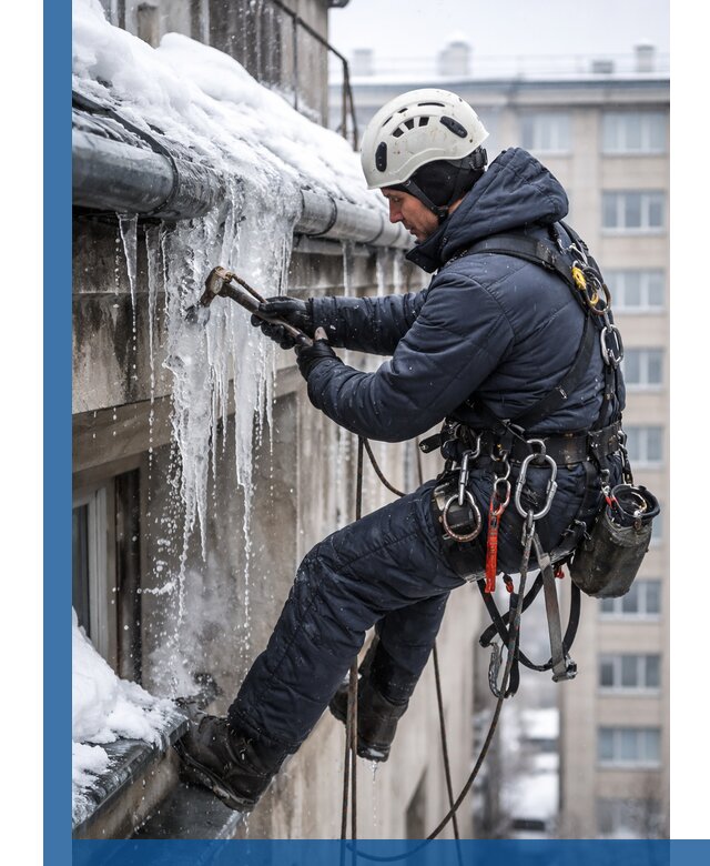 Удаление наледи и чистка водостоков в Узловой оперативно и безопасно