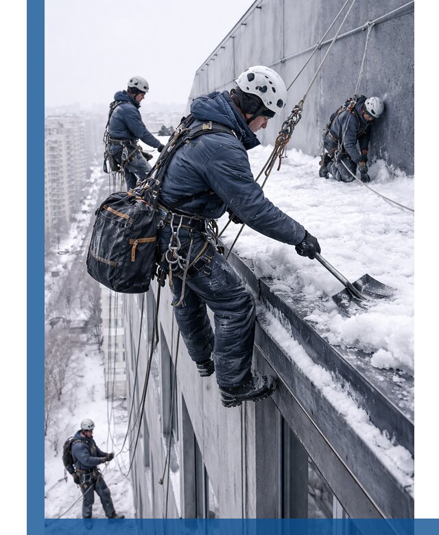 Абонентское обслуживание кровли зимой в Узловой регулярный уход