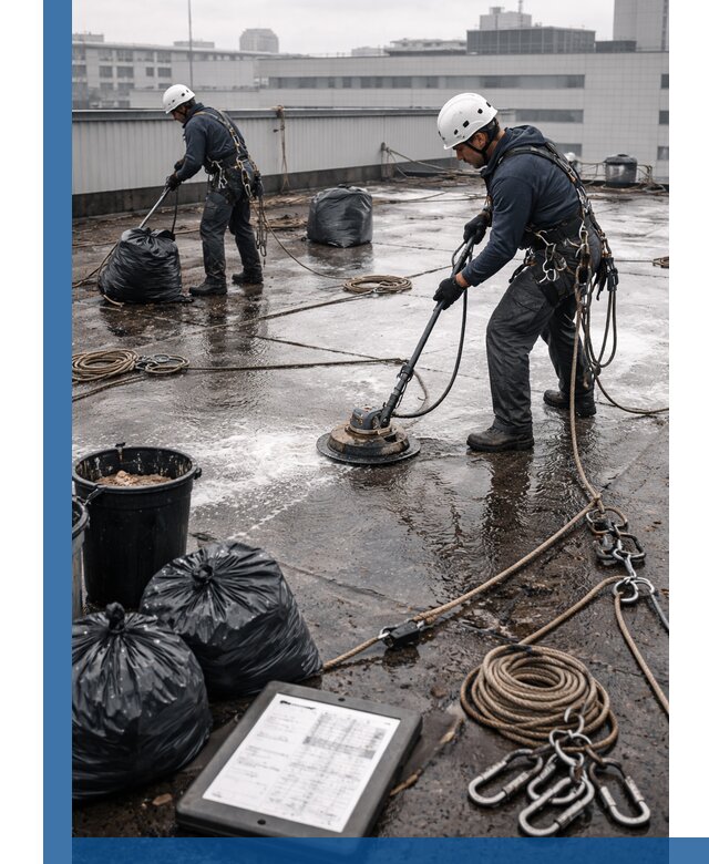 Плановая очистка кровли по графику в Узловой для безопасности