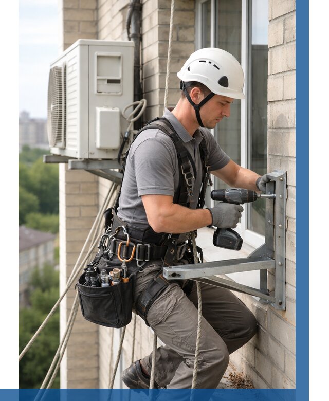 Установка кронштейнов кондиционера в Узловой от 3565 р. | ВЫСОТНИК-Злв