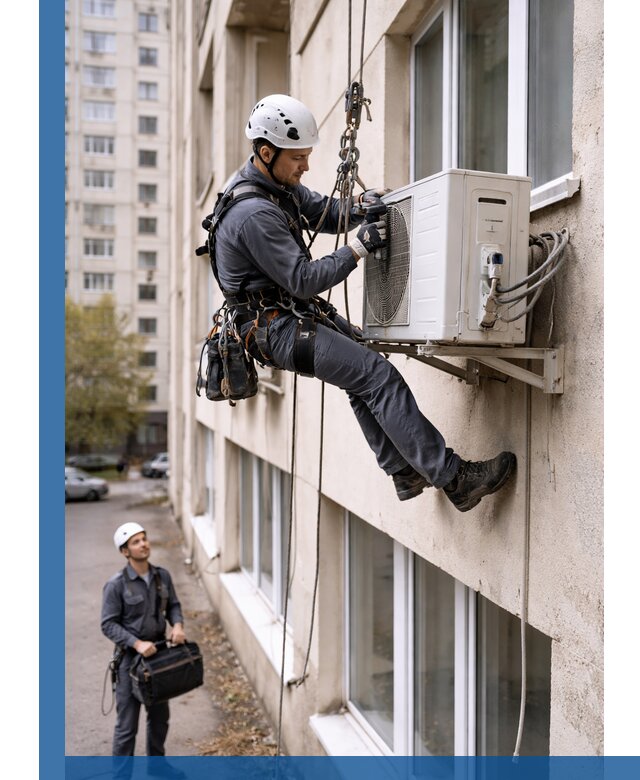 Демонтаж внешнего блока кондиционера в Узловой профессионально