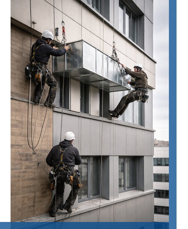 Монтаж воздуховодов на фасаде в Узловой от 1528 р. | ВЫСОТНИК-Злв