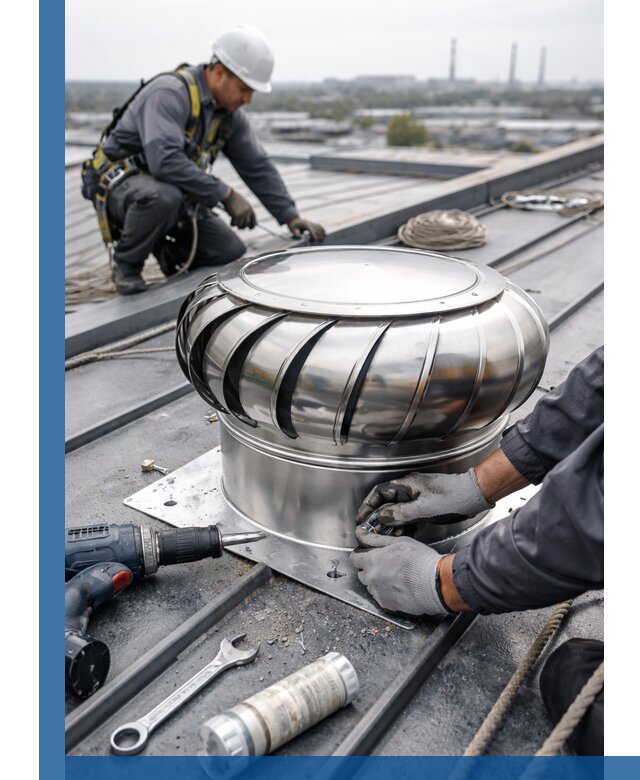 Установка дефлекторов на кровле в Узловой профессионально